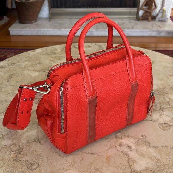 Mackage DEVA Leather & Suede Satchel Shoulder Bag - Picture 5 of 15